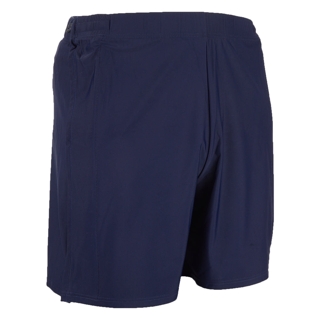 Navy wrap shorts for swimming