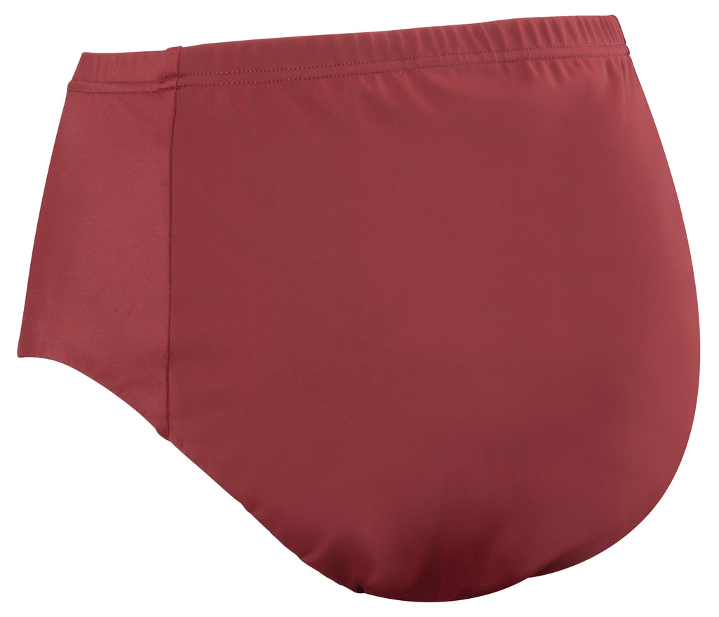 Girl's Period Swim Briefs - Kenya Red