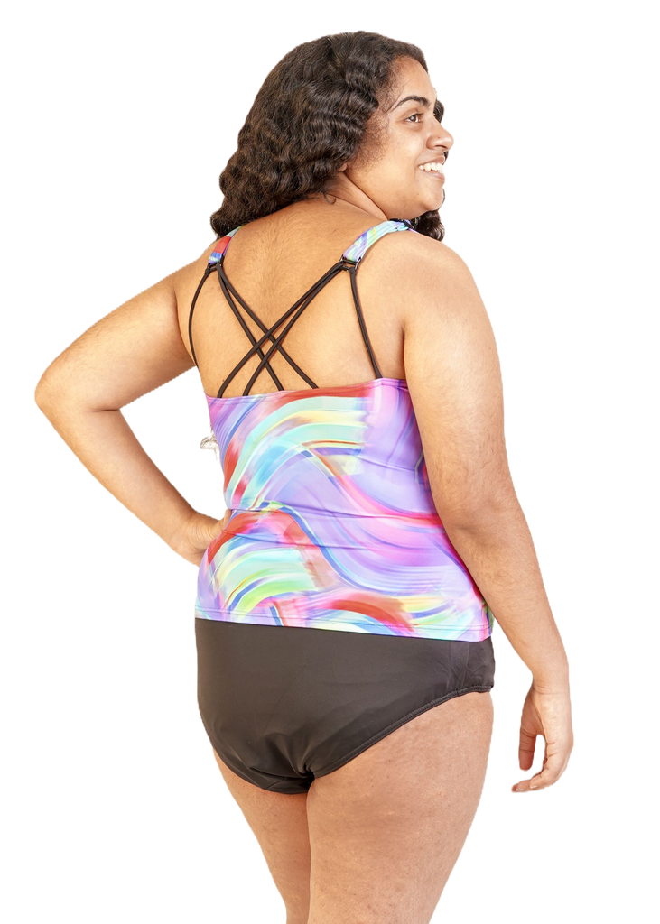 Ladies Indigo Wave Tankini with Briefs