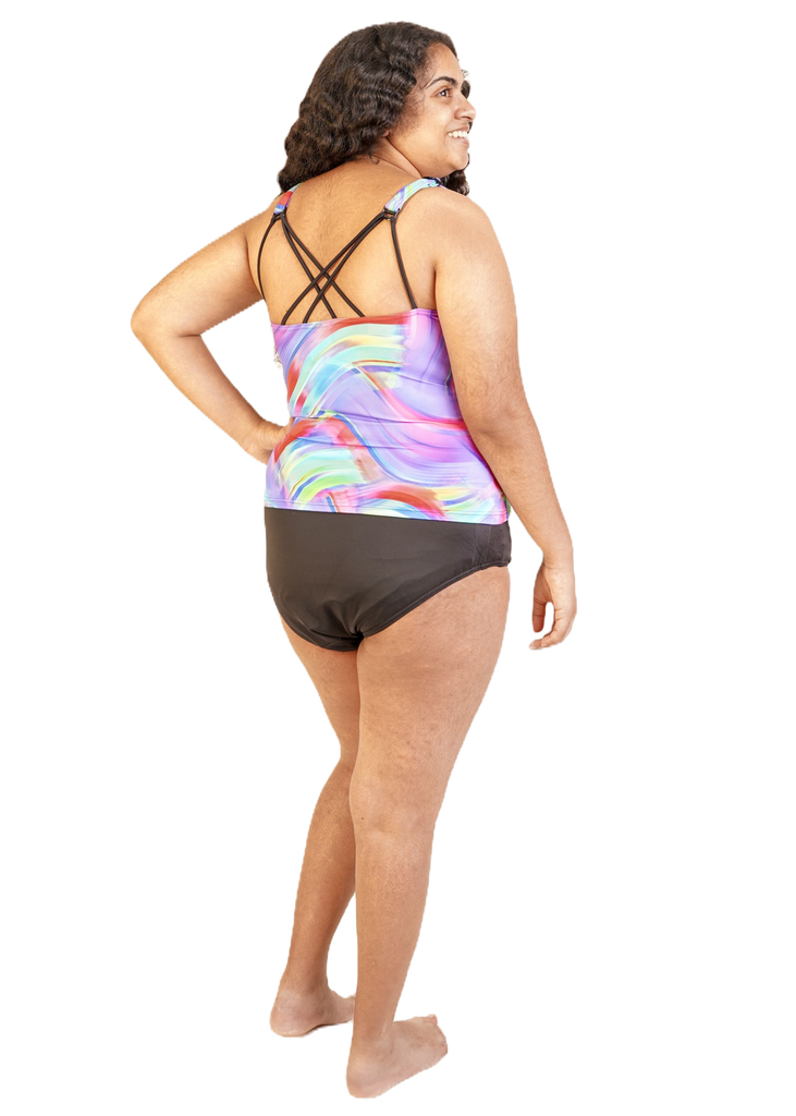 Ladies Indigo Wave Tankini with Briefs